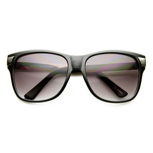 Premium High Fashion Metal Temple Mod Horn Rimmed Sunglasses